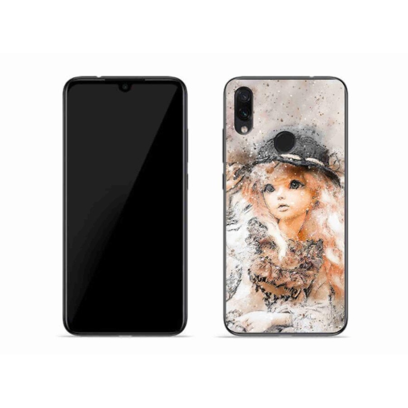 Gél borító mmCase a Xiaomi Redmi Note 7-hez - lány kalapban