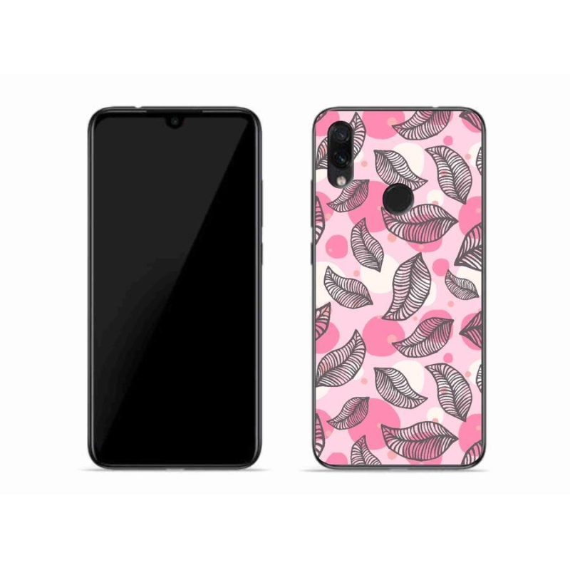 Gél borító mmCase a Xiaomi Redmi Note 7-hez - rajzfilmes hulló levelek