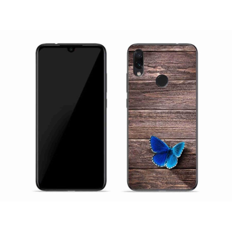 Gél borítás mmCase a Xiaomi Redmi Note 7-hez - kék pillangó 1