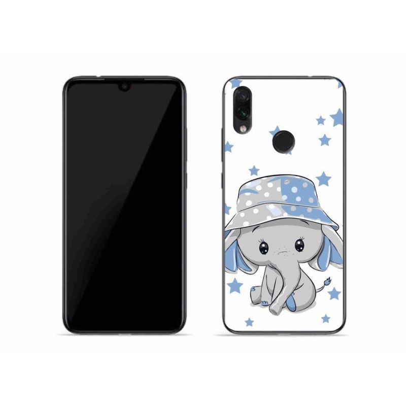 Gél borítás mmCase a Xiaomi Redmi Note 7-hez - kék elefánt