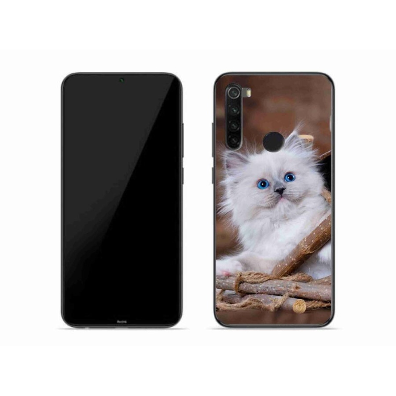 Gél borítás mmCase a Xiaomi Redmi Note 8-hoz - fehér cica