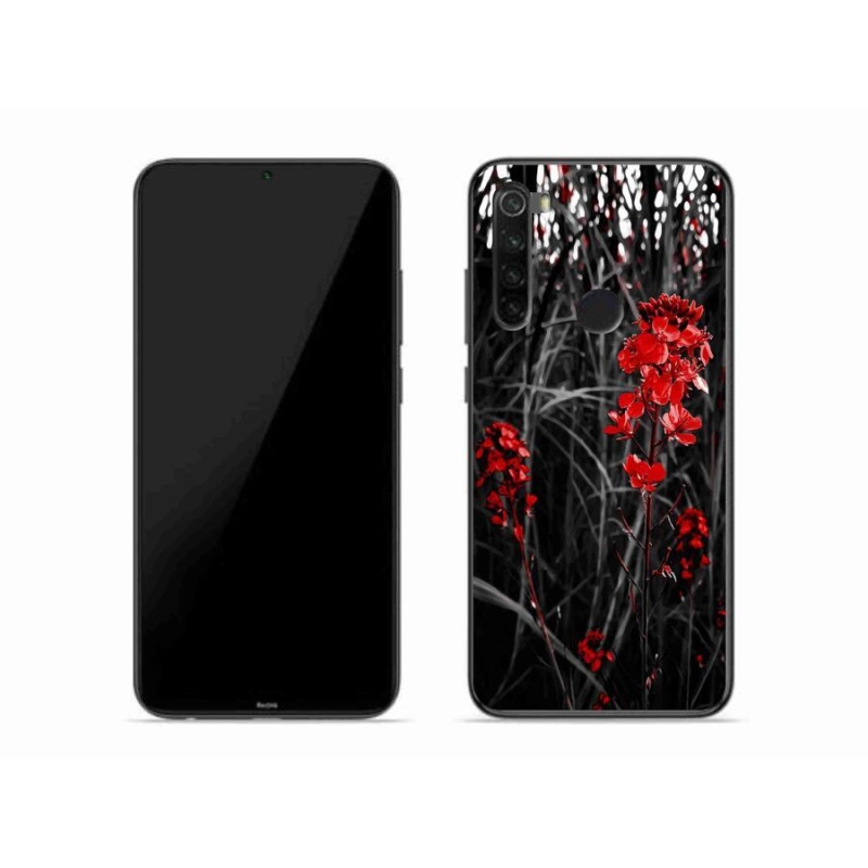 Gél borítás mmCase a Xiaomi Redmi Note 8-hoz - piros növény