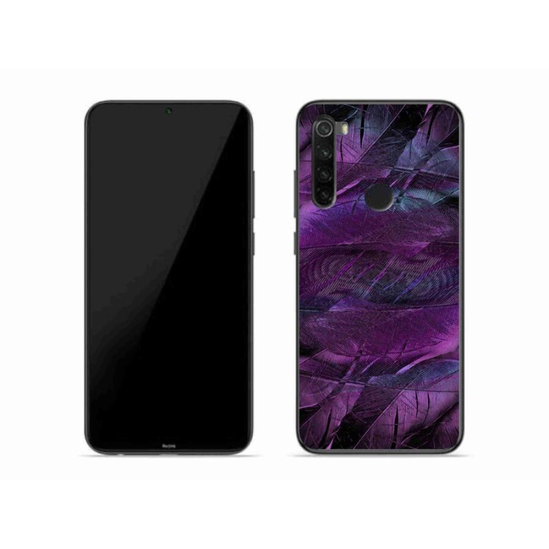 Gél borítás mmCase a Xiaomi Redmi Note 8-hoz - lila tollak