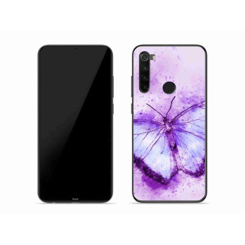 Gél borítás mmCase a Xiaomi Redmi Note 8-hoz - lila pillangó