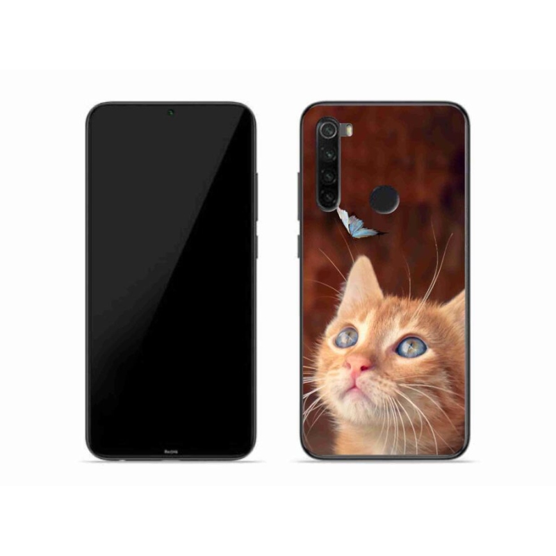 Gél borítás mmCase a Xiaomi Redmi Note 8-hoz - pillangó és cica