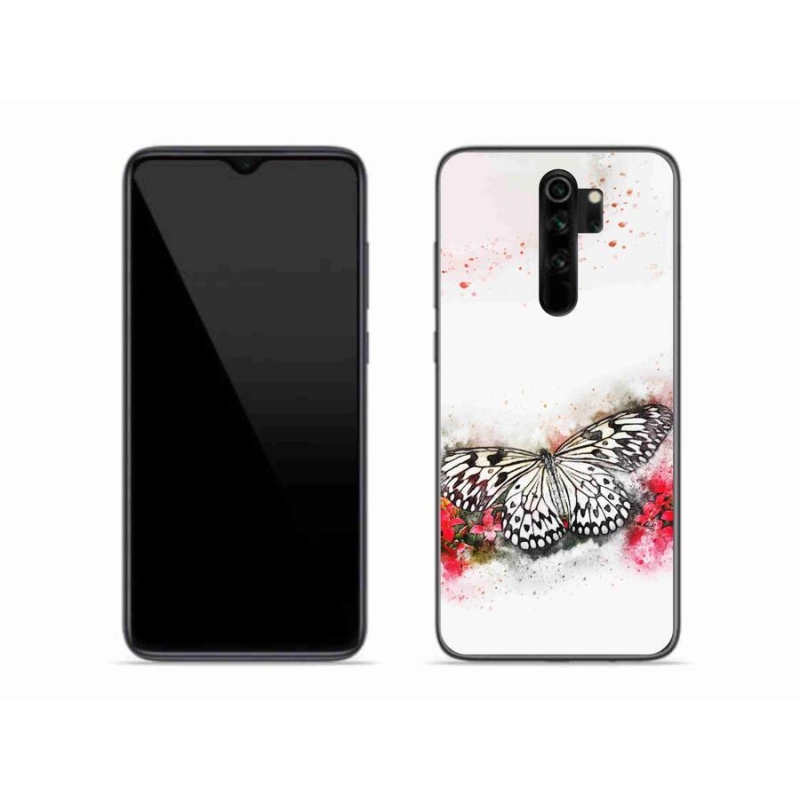 Gél borítás mmCase a Xiaomi Redmi Note 8 Pro-hoz - fekete és fehér pillangó