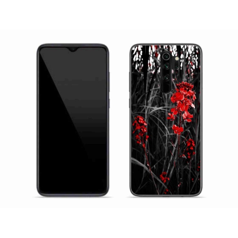Gél borítás mmCase a Xiaomi Redmi Note 8 Pro számára - piros növény