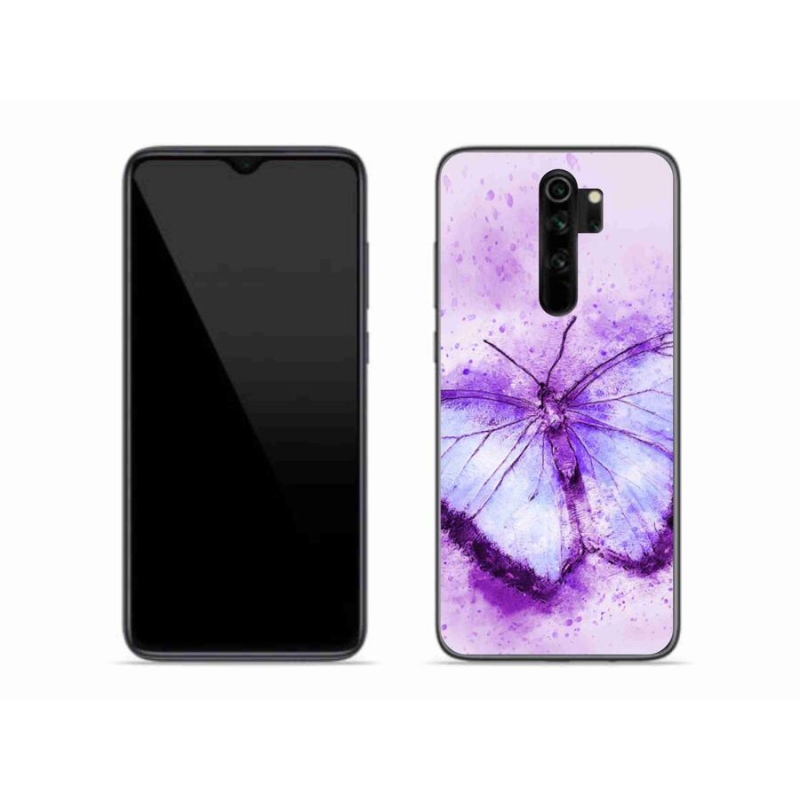 Gél borítás mmCase a Xiaomi Redmi Note 8 Pro készülékhez - lila pillangó