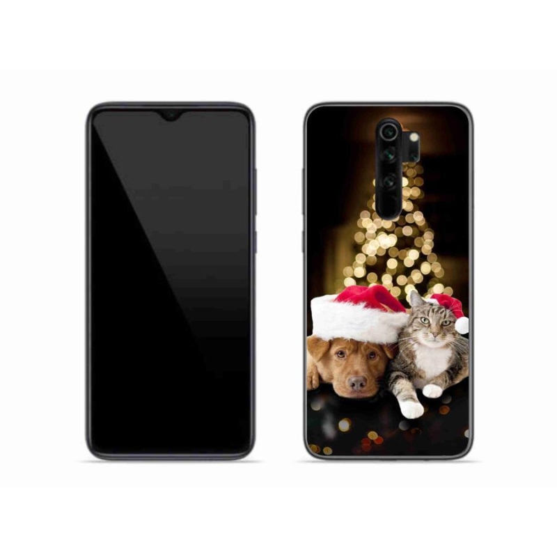 Gél borítás mmCase a Xiaomi Redmi Note 8 Pro-hoz - Karácsonyi kutya és macska