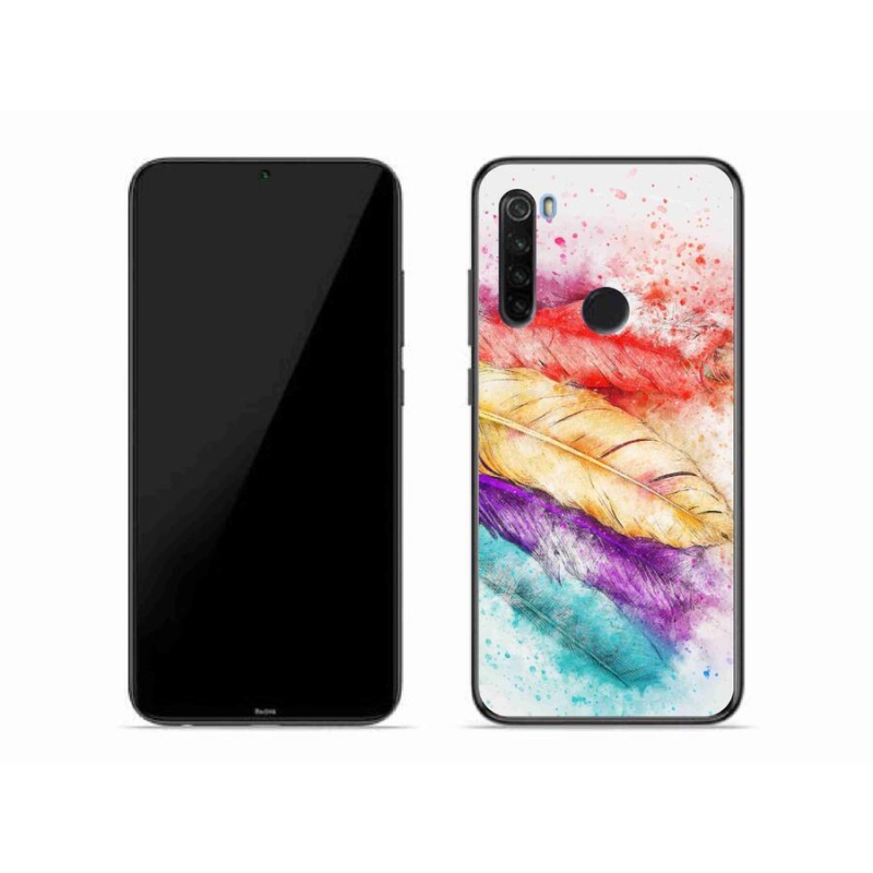 Gél borítás mmCase a Xiaomi Redmi Note 8T-hez - színes tollakkal