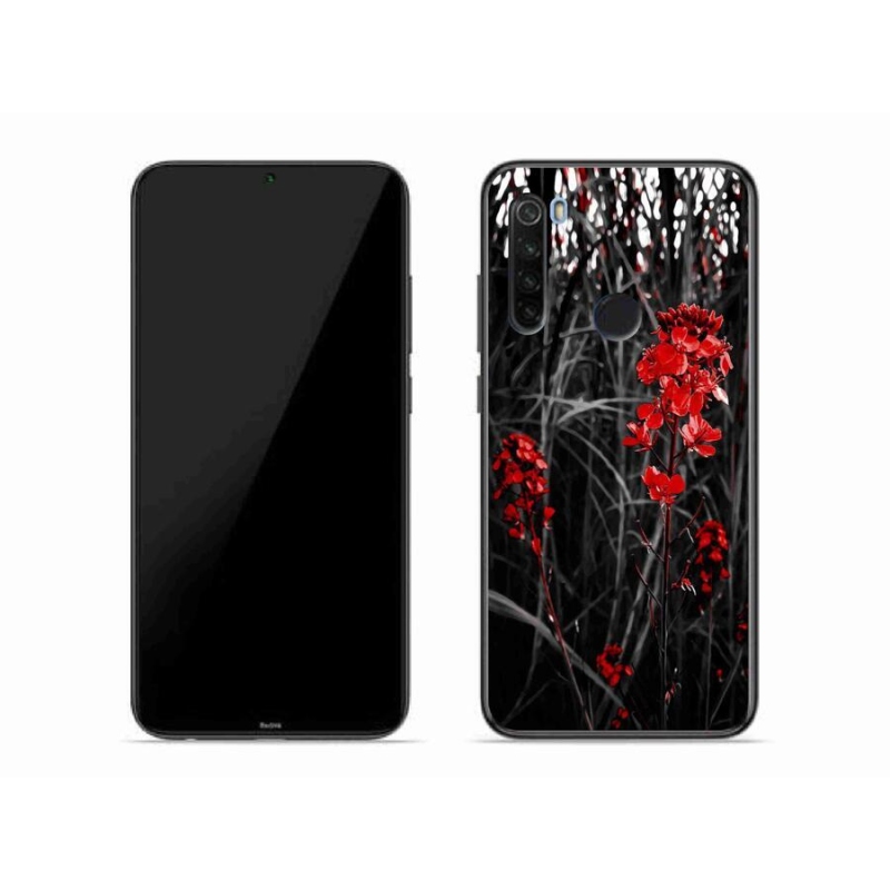 Gél borítás mmCase a Xiaomi Redmi Note 8T-hez - piros növény