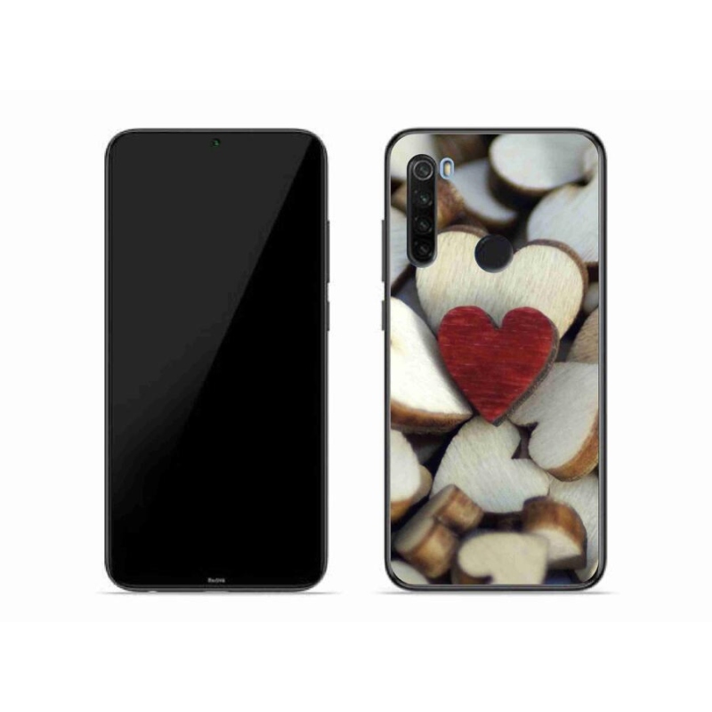 Gél borítás mmCase a Xiaomi Redmi Note 8T számára - gravírozott piros szív