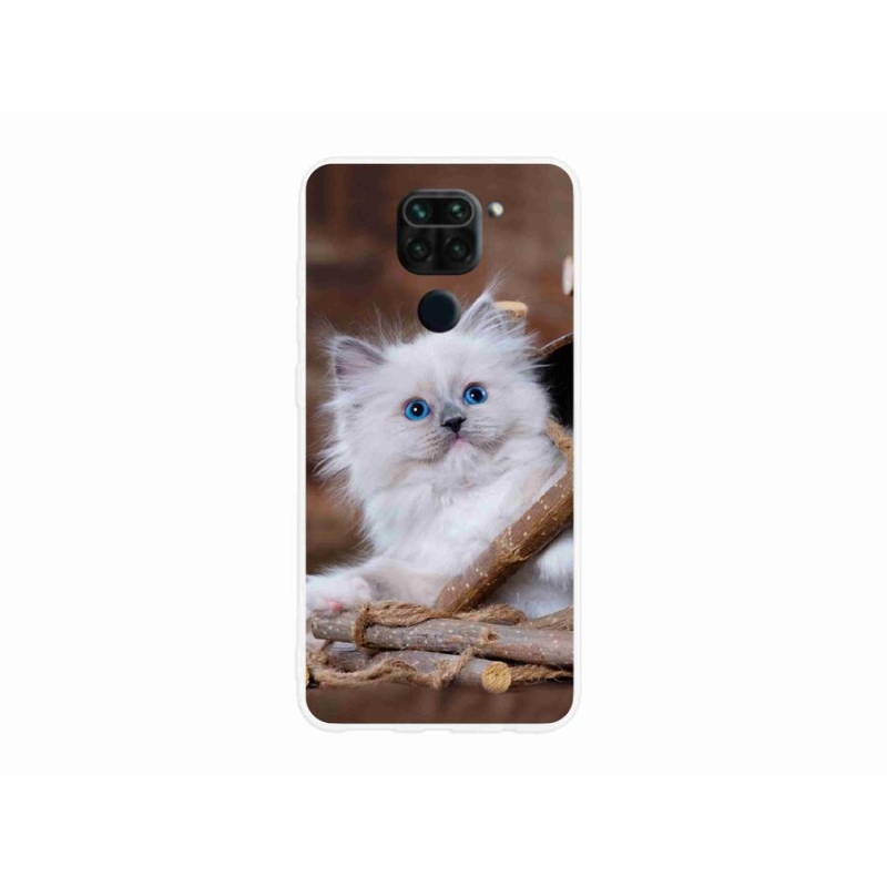 Gél borítás mmCase a Xiaomi Redmi Note 9-hez - fehér cica