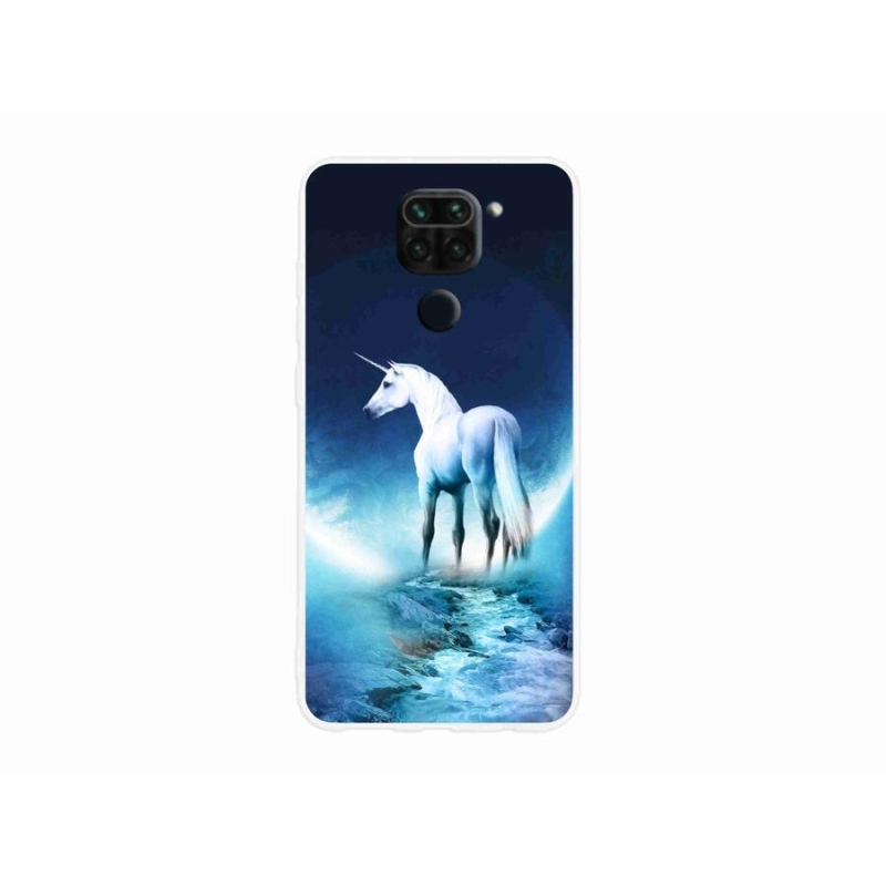 Gél borítás mmCase a Xiaomi Redmi Note 9 készülékhez - fehér egyszarvú