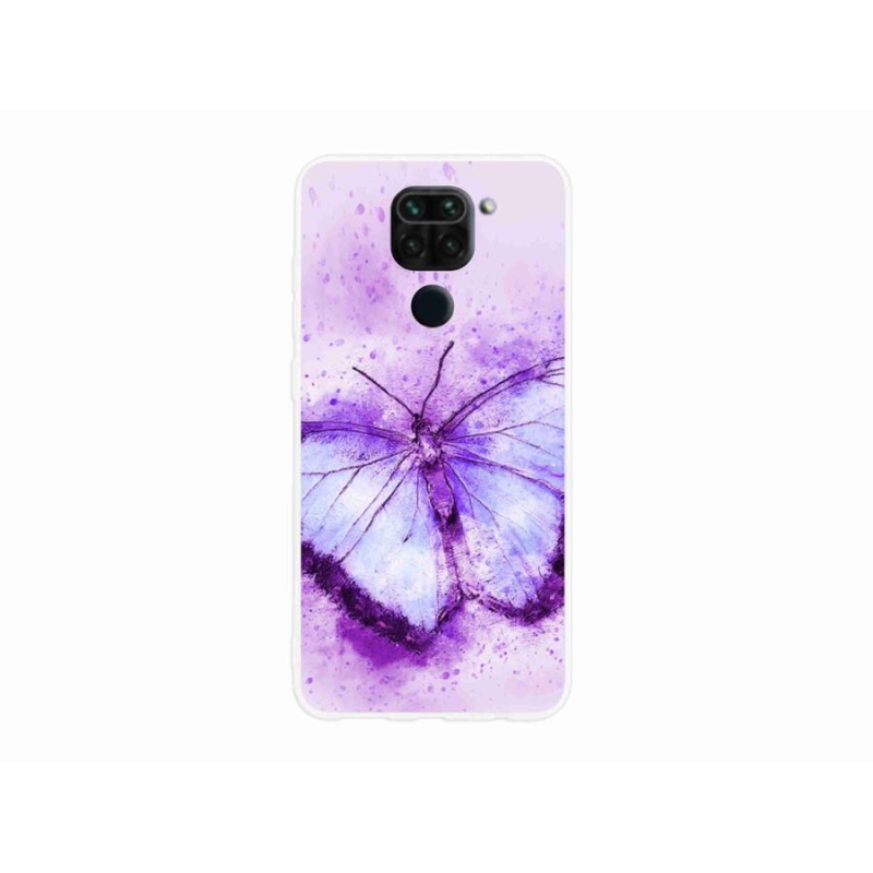 Gél borítás mmCase a Xiaomi Redmi Note 9-hez - lila pillangó