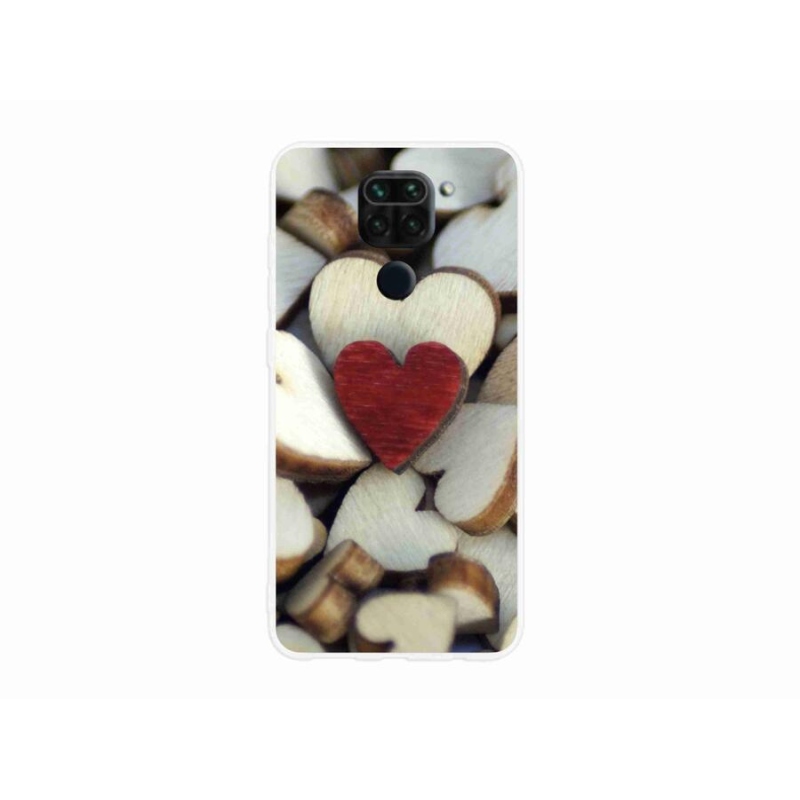 Gél borítás mmCase a Xiaomi Redmi Note 9 készülékhez - gravírozott piros szív