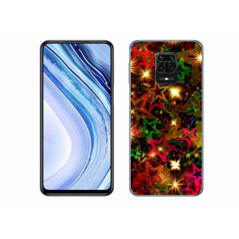 Gél borítás mmCase a Xiaomi Redmi Note 9 Pro számára - színes csillagok
