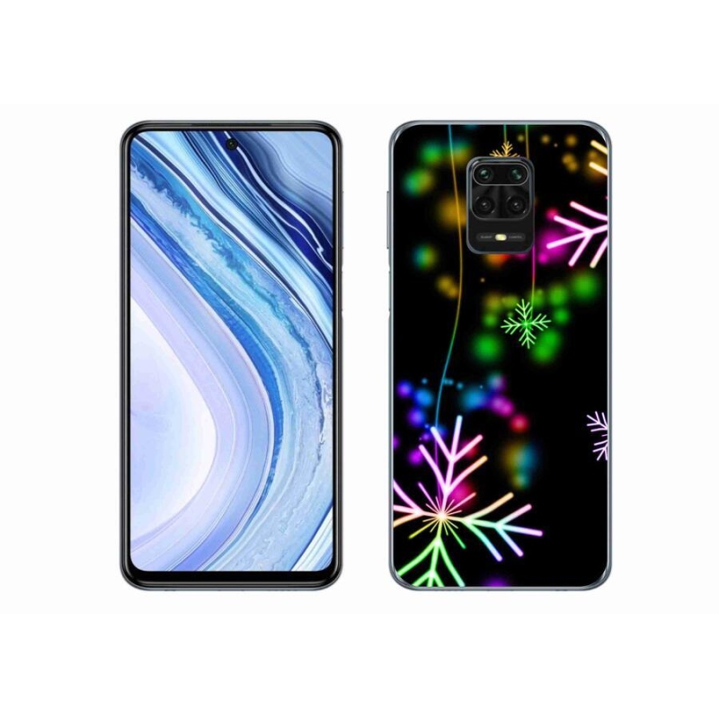 Zselés borítás mmCase a Xiaomi Redmi Note 9 Pro számára - színes pelyhekkel