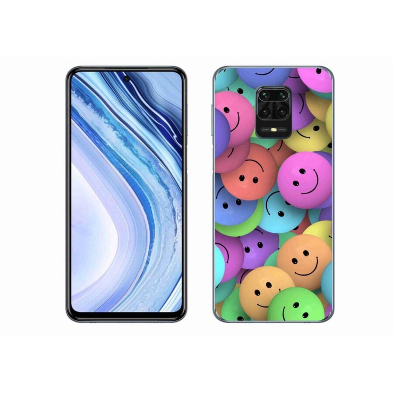 Gél borítás mmCase a Xiaomi Redmi Note 9 Pro számára - színes smiley-k