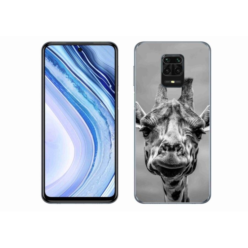 Zselés borítás mmCase a Xiaomi Redmi Note 9 Pro-hoz - fekete-fehér zsiráf