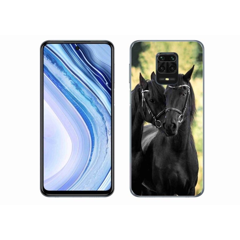 Gél borítás mmCase a Xiaomi Redmi Note 9 Pro számára - két fekete ló