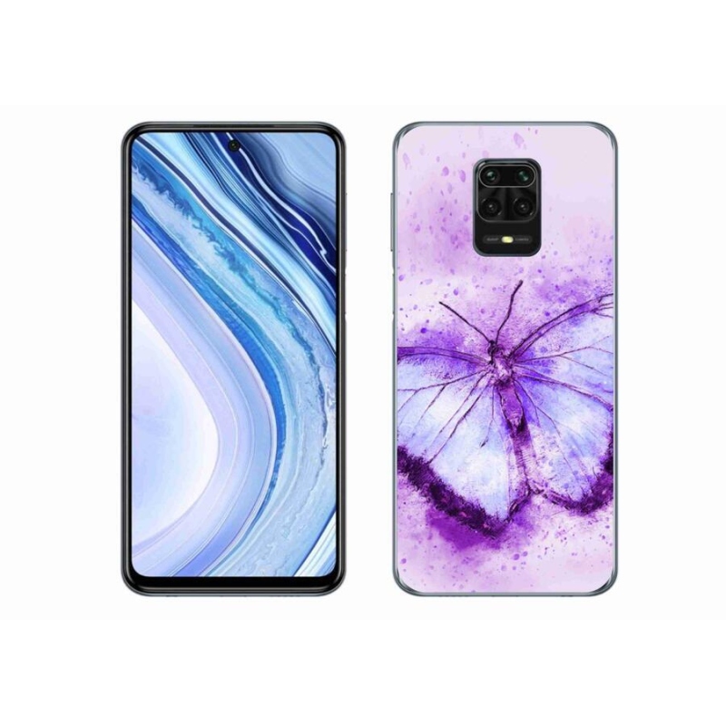 Gél borítás mmCase a Xiaomi Redmi Note 9 Pro számára - lila pillangó