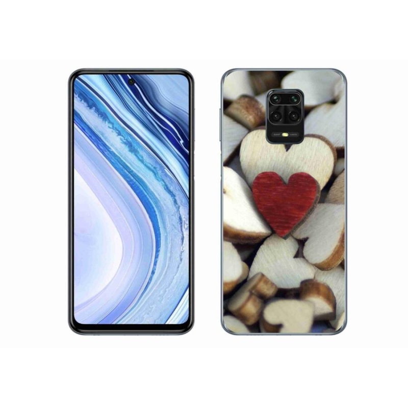 Gél borítás mmCase a Xiaomi Redmi Note 9 Pro készülékhez - gravírozott piros szív
