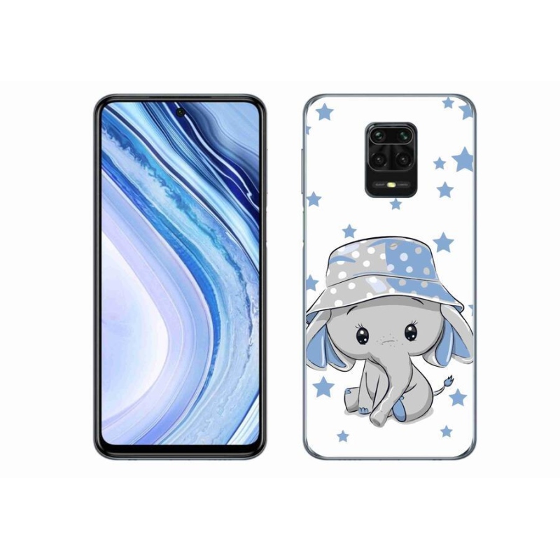 Gél borítás mmCase a Xiaomi Redmi Note 9 Pro készülékhez - kék elefánt