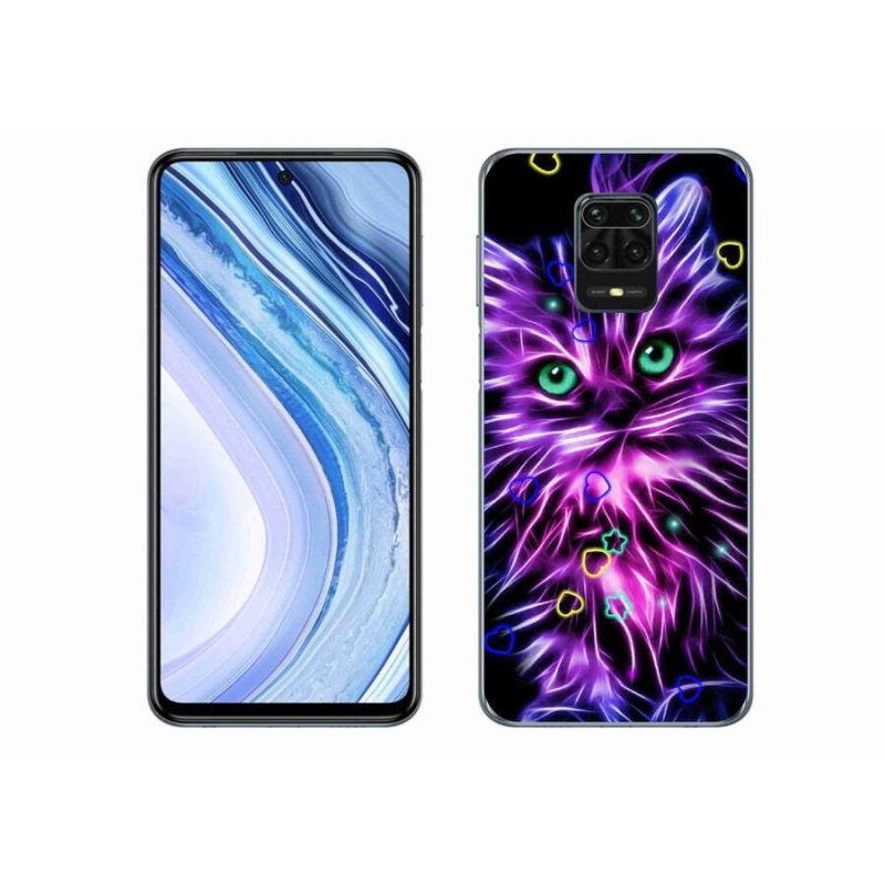 Gél borító mmCase a Xiaomi Redmi Note 9S-hez - absztrakt macska