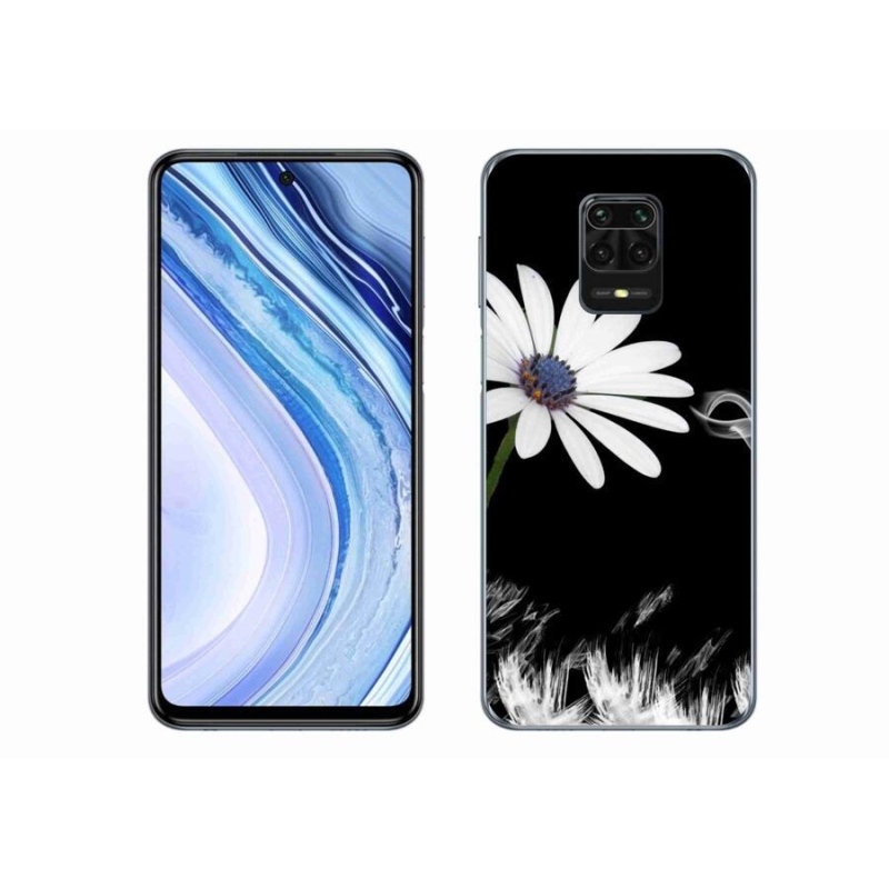 Gél borító mmCase a Xiaomi Redmi Note 9S-hez - fehér virág