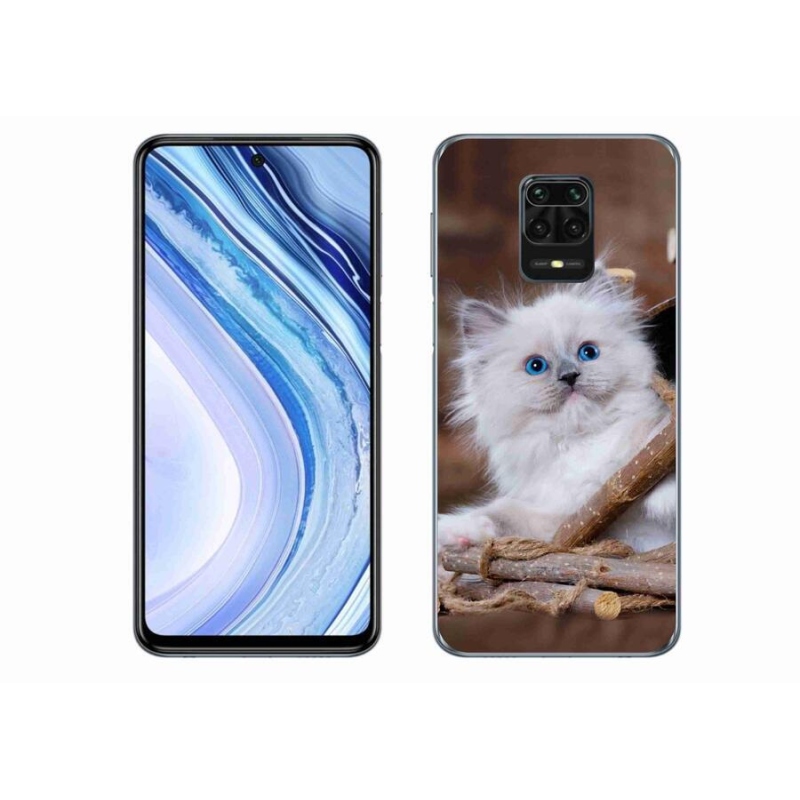Gél borítás mmCase a Xiaomi Redmi Note 9S-hez - fehér cica