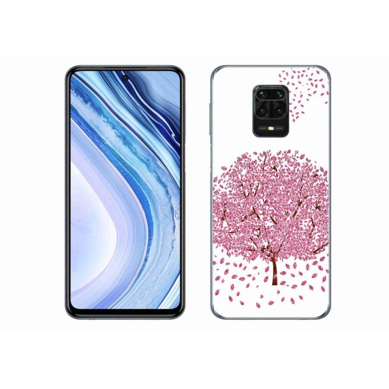 Gél borító mmCase a Xiaomi Redmi Note 9S-hez - rajzfilmfa levelekkel