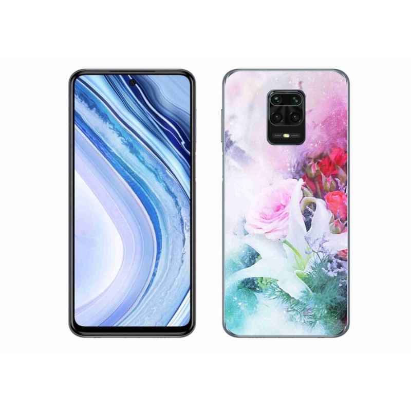 Gél borító mmCase a Xiaomi Redmi Note 9S-hez - virágok 4