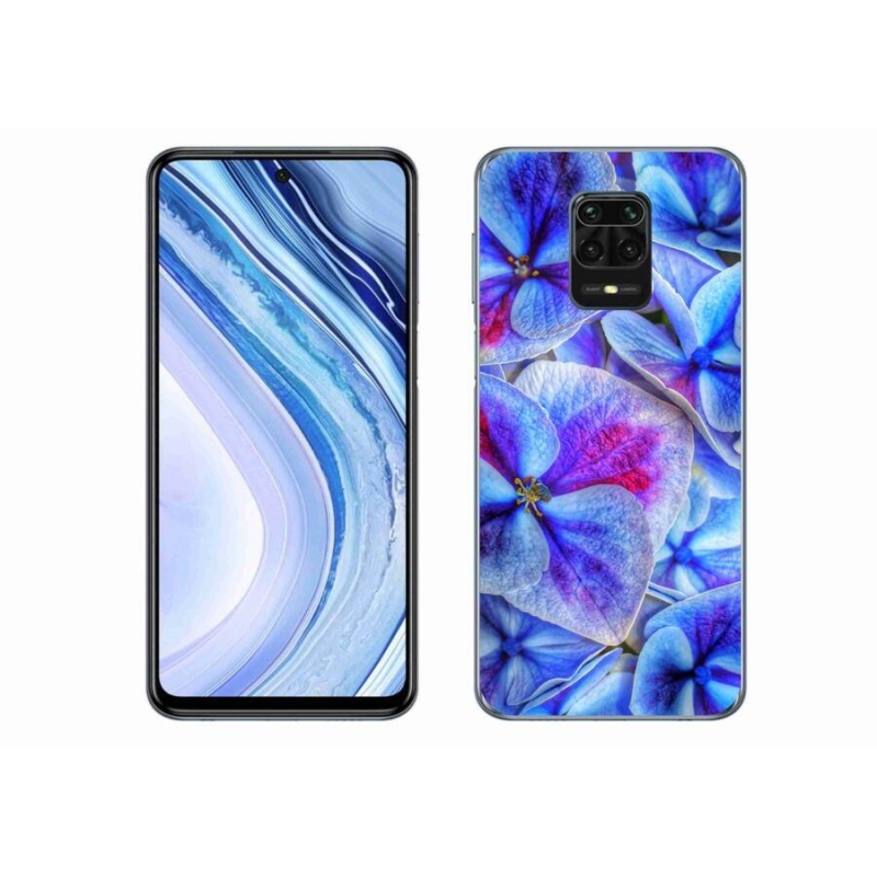 Gél borítás mmCase a Xiaomi Redmi Note 9S-hez - kék virágok 1