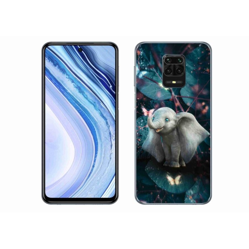 Gél borítás mmCase a Xiaomi Redmi Note 9S-hez - aranyos elefánt