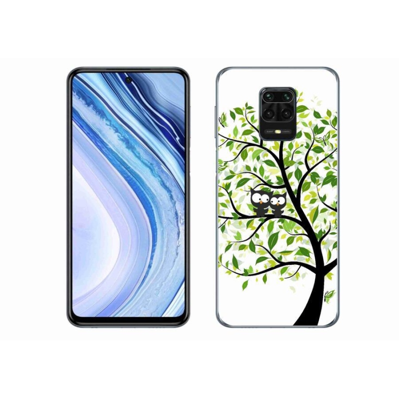 Gél borító mmCase a Xiaomi Redmi Note 9S-hez - baglyok a fán