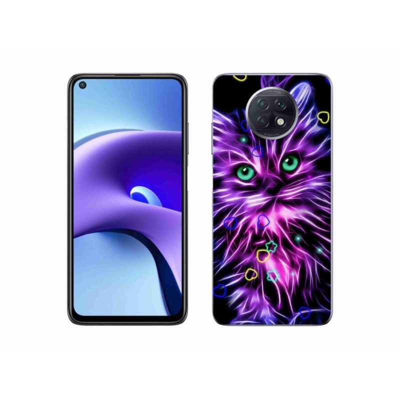 Gél borító mmCase a Xiaomi Redmi Note 9T 5G számára - absztrakt macska