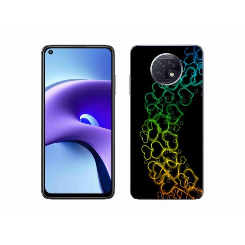 Gél borítás mmCase a Xiaomi Redmi Note 9T 5G számára - színes szívek