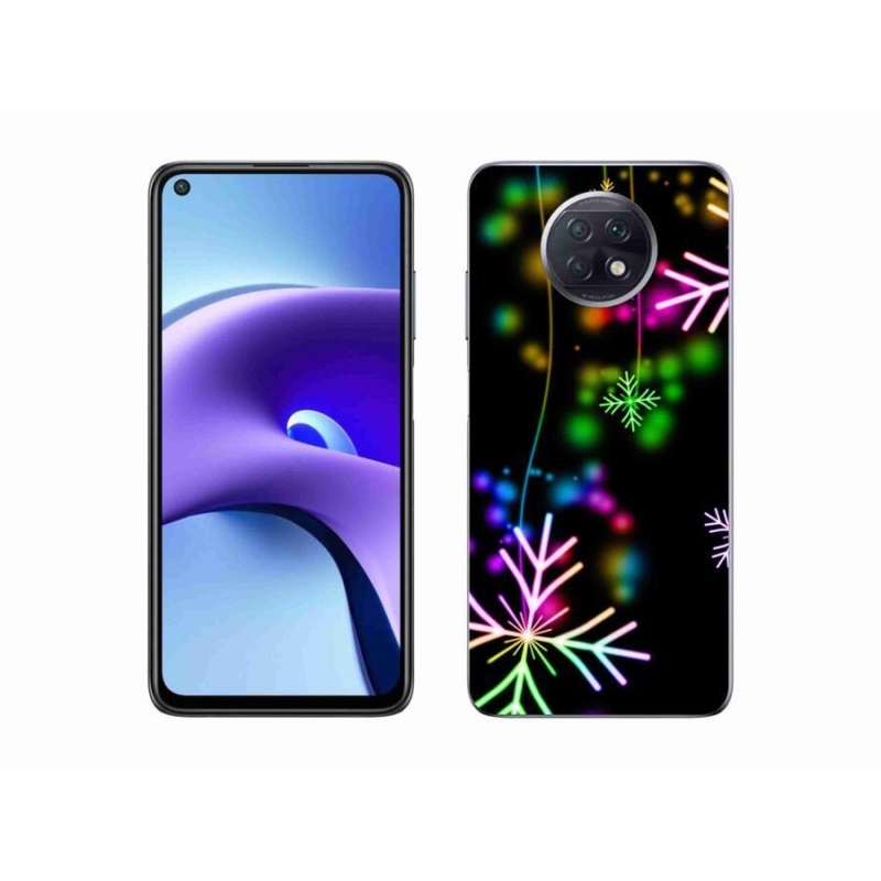 Zselés borítás mmCase a Xiaomi Redmi Note 9T 5G számára - színes pelyhekkel