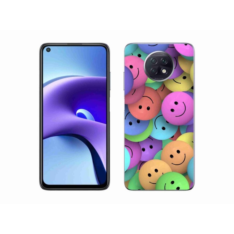 Gél borítás mmCase a Xiaomi Redmi Note 9T 5G számára - színes smiley-k