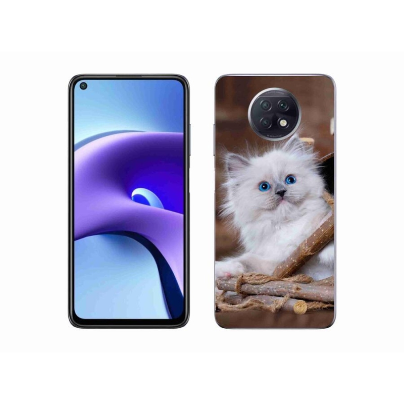 Gél borítás mmCase a Xiaomi Redmi Note 9T 5G-hez - fehér cica