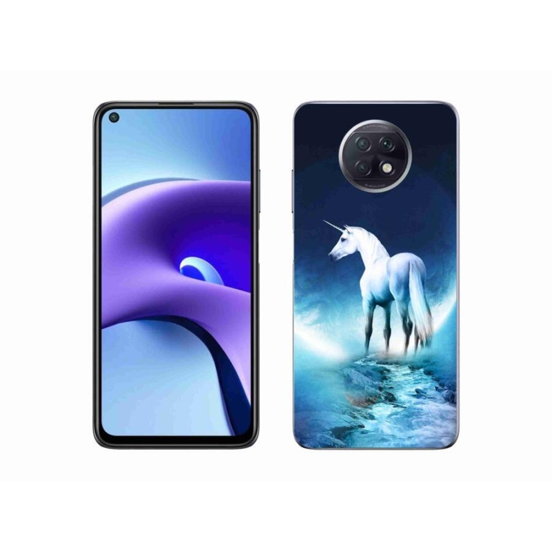 Gél borítás mmCase a Xiaomi Redmi Note 9T 5G számára - fehér egyszarvú