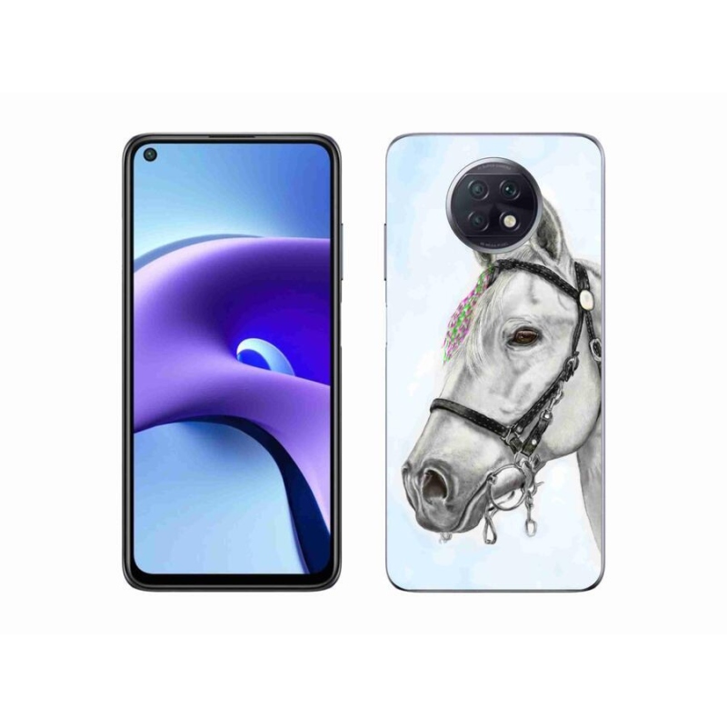 Gél borító mmCase a Xiaomi Redmi Note 9T 5G - fehér ló 1