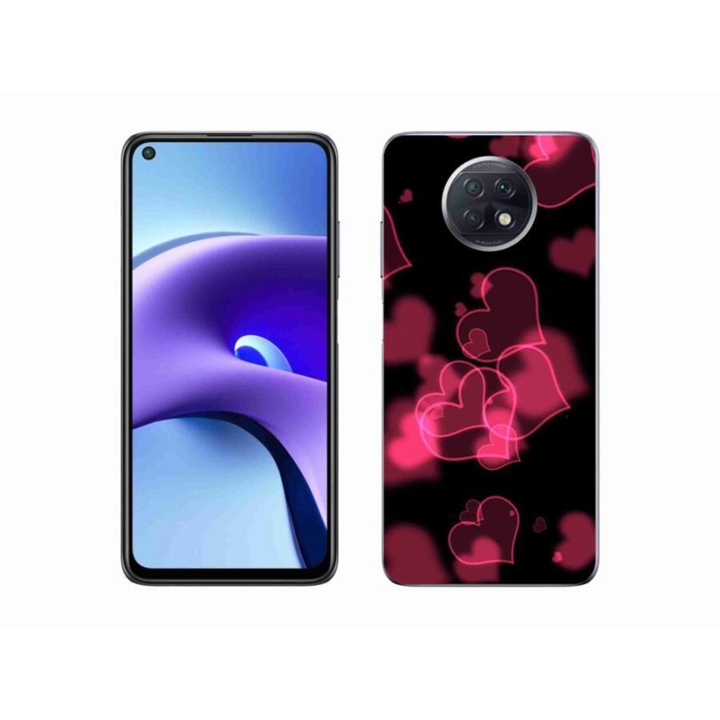 Gél borítás mmCase a Xiaomi Redmi Note 9T 5G-hez - piros szívek