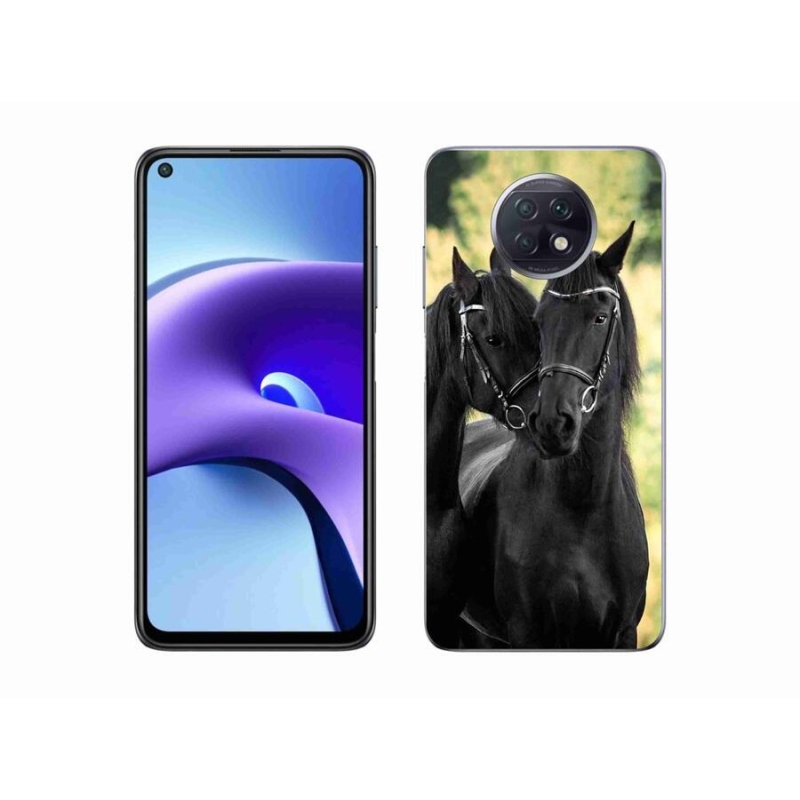 Gél borítás mmCase a Xiaomi Redmi Note 9T 5G-hez - két fekete ló