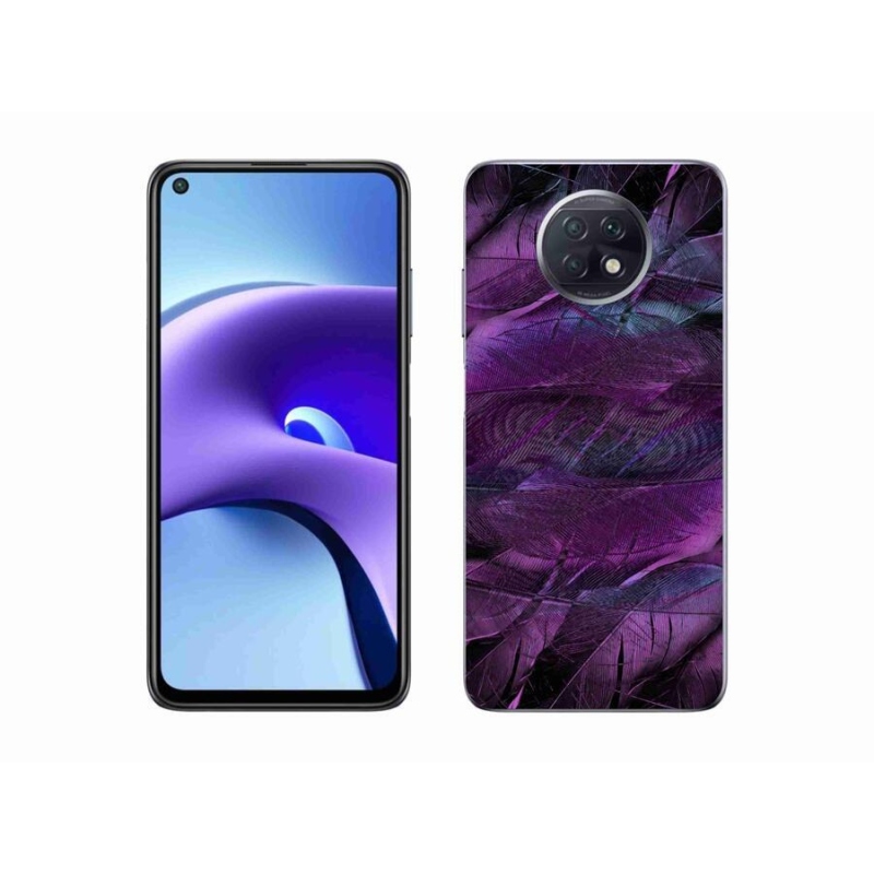 Gél borítás mmCase a Xiaomi Redmi Note 9T 5G-hez - lila toll