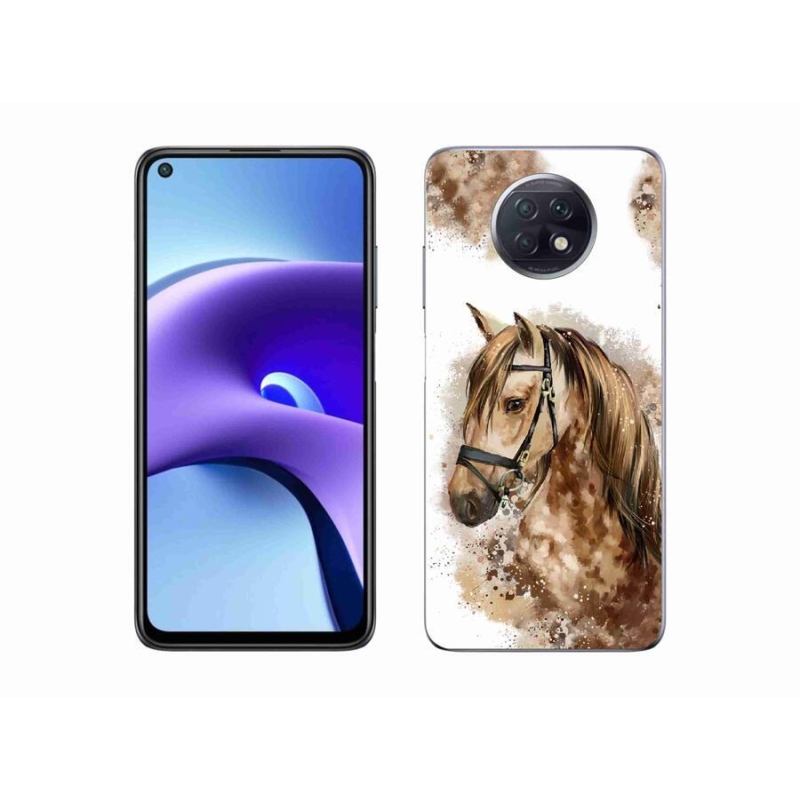 Gél borító mmCase a Xiaomi Redmi Note 9T 5G-hez - barna rajzfilm ló
