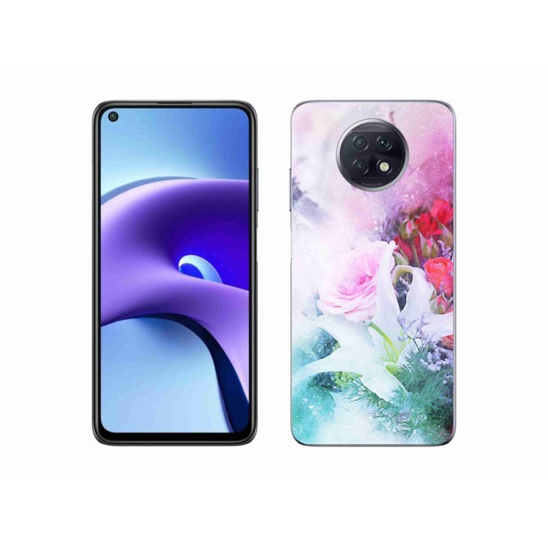 Gél borító mmCase a Xiaomi Redmi Note 9T 5G számára - virágok 4