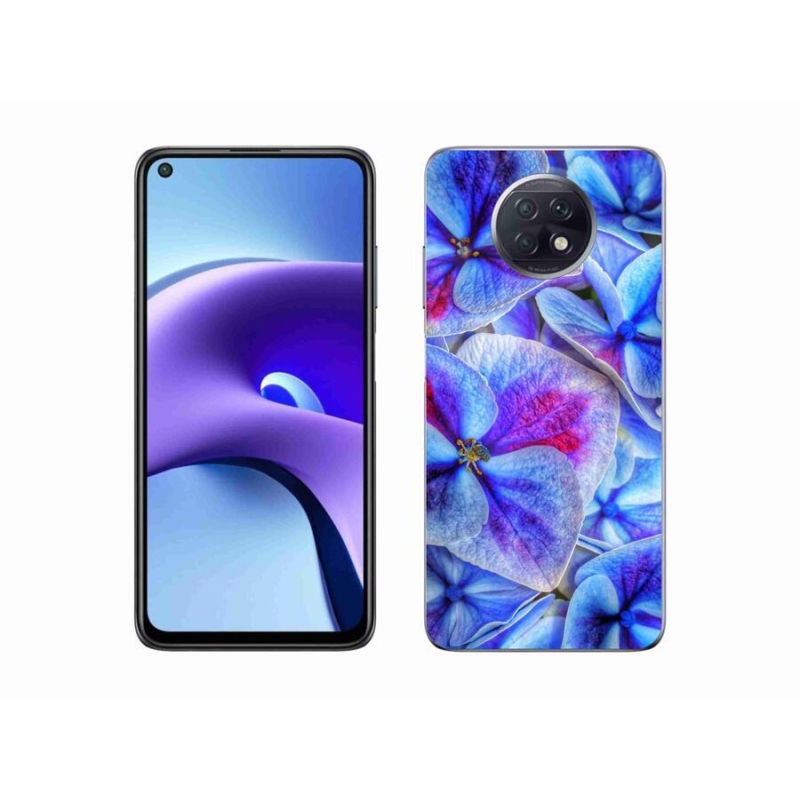 Gél borító mmCase a Xiaomi Redmi Note 9T 5G - kék virágok 1