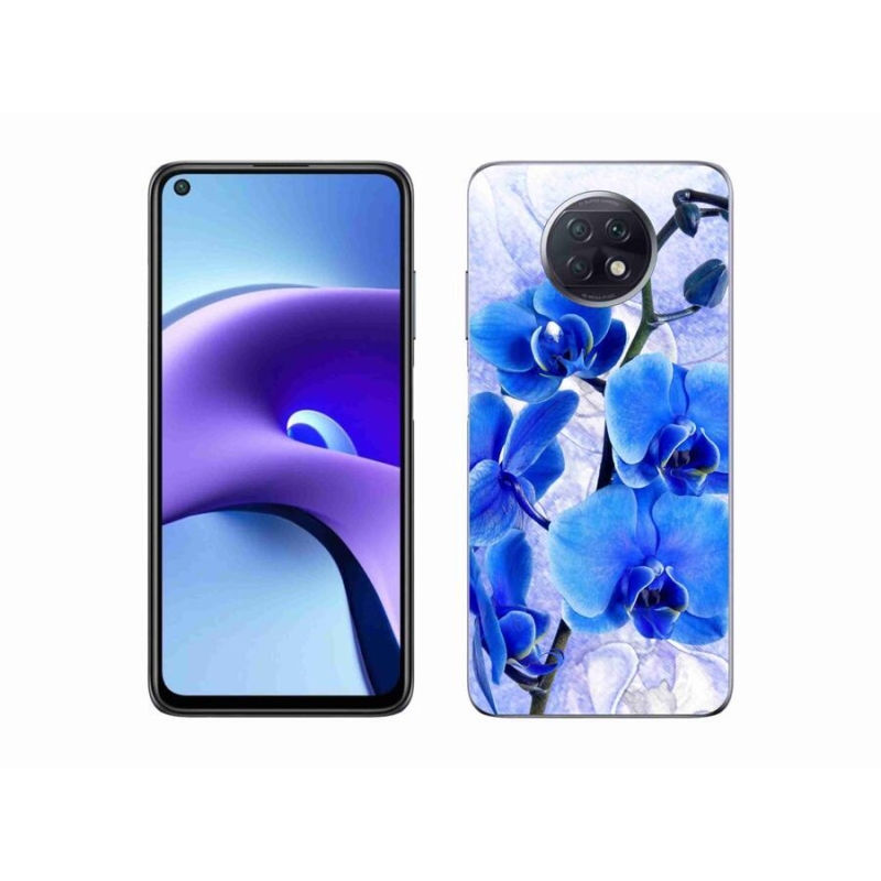 Gél borítás mmCase a Xiaomi Redmi Note 9T 5G számára - kék virágok